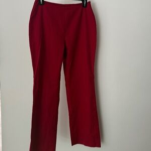 Y2K INC International Concepts Red Side Zippered Fully Lined Pants Size 4 Petite
